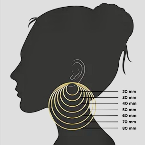 Mixit Flat Edge Gold Hoop Earring NWT - Picture 6 of 6